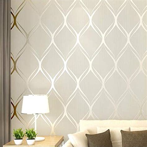 Ovoin® Premium Textured Wallpaper Beige Modern Pattern 053 10