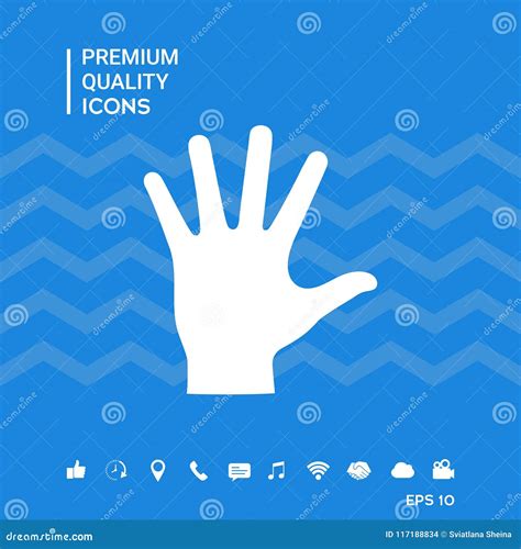 Helping Hand Silhouette Icon Stock Vector Illustration Of Raised