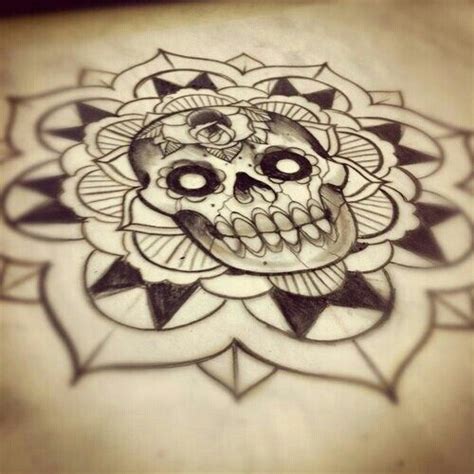 Sugar Skull Mandala Tattoo Design Tattoo Mandala Tattoo Design Tattoo