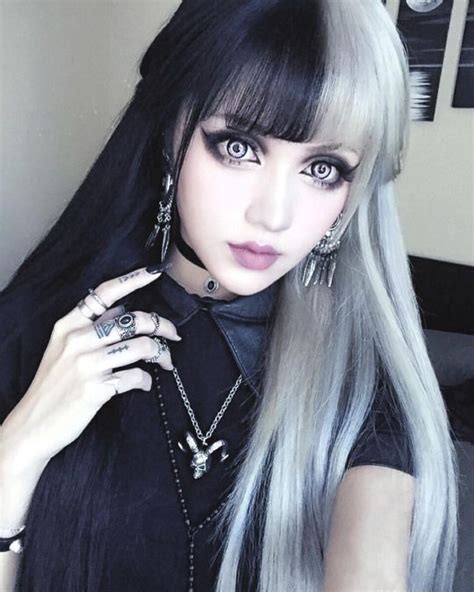 'how whilst i don't understand the struggles a black person living in america might be experiencing, how i do understand and know my own experience of being a mixed race filipino girl. disturbiaclothing | Gothic hairstyles, Hair styles, Split hair