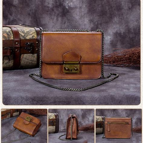 Handmade Leather Shoulder Bag Vintage Satchel Bag For Women A0179