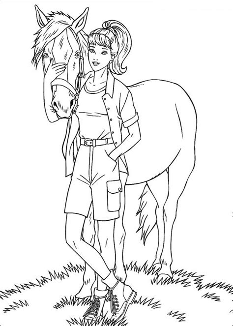 Barbie princess coloring pages games book online free pictures download fashion android reward mermaid parrot disney fun. Barbie With Horse Coloring - Play Free Coloring Game Online