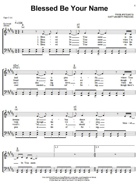 Matt redman blessed be your name. Matt Redman - Blessed Be Your Name at Stanton's Sheet Music