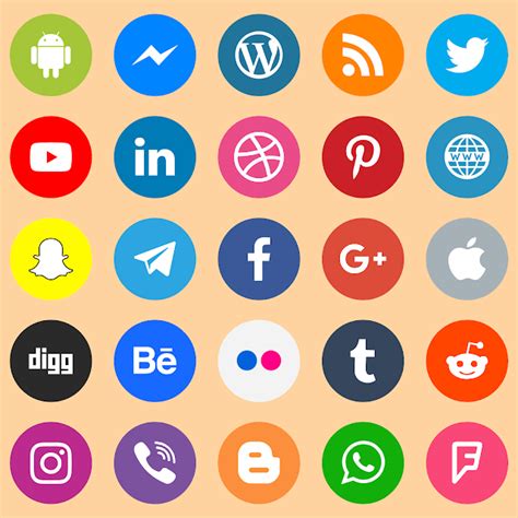 Download Bottons Social Media Icons Color Svg Eps Psd Ai Social Media