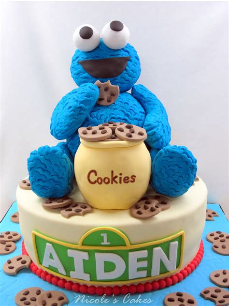 Confections Cakes And Creations The Cookie Monster A 1st Birthday Cake
