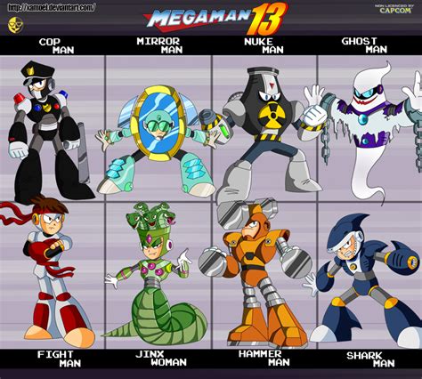 Megaman 13robot Masters By Xamoel On Deviantart