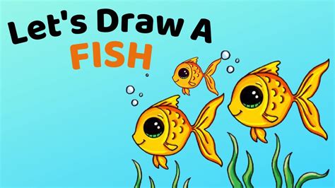 How To Draw A Cartoon Fish Fish Drawing Draw So Cute Easy