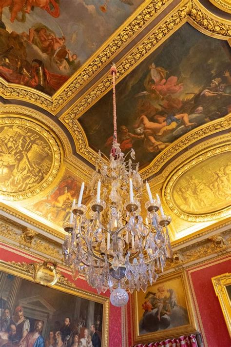 Chandelier Seen From Below In The Venus Salon Of The Palace Of
