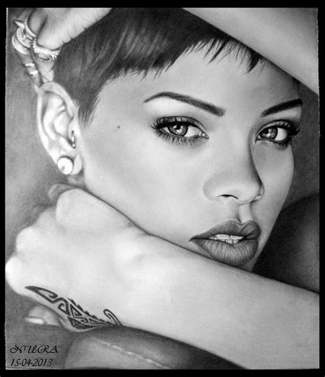 Rihanna Drawing By Diamondnura On Deviantart