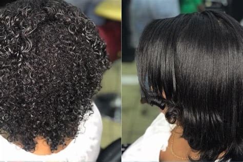 Apply a heat protectant and roller set the hair and dry beneath a hooded dryer.; 35 Top Images Dominican Blowout On Natural Black Hair ...