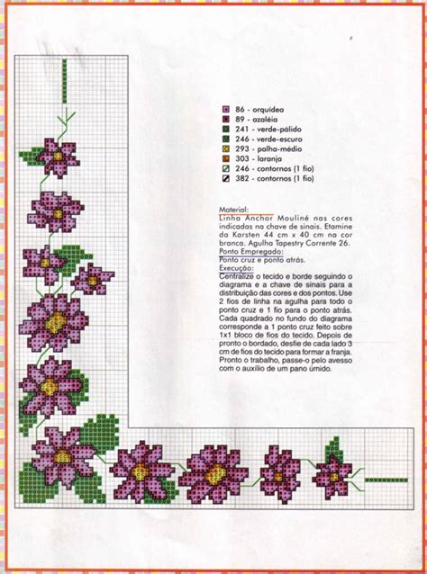 Luci Artes Bordado Em Ponto Cruz Cantos Com Gráficos