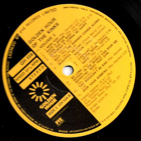 The Kinks Golden Hour Of The Kinks Vol 2 Vinyl Discogs