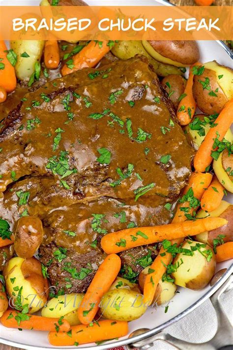 See recipes for baked chuck steak too. This braised chuck steak is the perfect dinner for the coming cooler evenings | bakeatmidnite ...