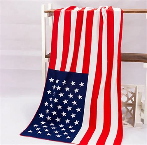 100 Cotton Usa Americanuk Flag Beach Bath Towel Large 70cm X 140cm