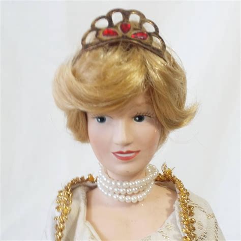 Porcelain Princess Diana Doll 14 Inch ~ Princess Of Wales ~ Comes With