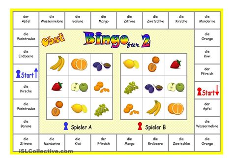 Es gibt eine vielzahl an kostenlosen videobearbeitungsprogrammen. Bingo für 2 Spieler _ Obst | Bingo, Fruit, Teaching materials