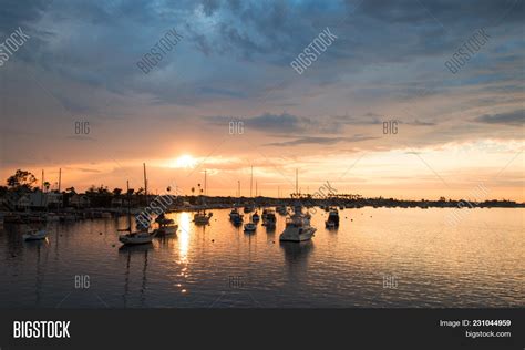 Sunset Over Newport Image And Photo Free Trial Bigstock