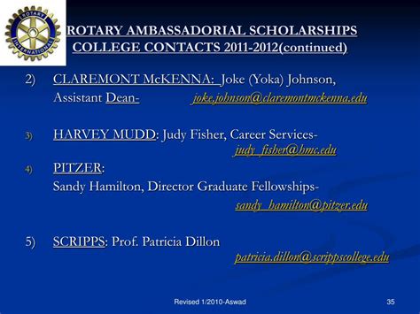 Ppt Rotary Ambassadorial Scholarships Information And Instructions Handbook Powerpoint