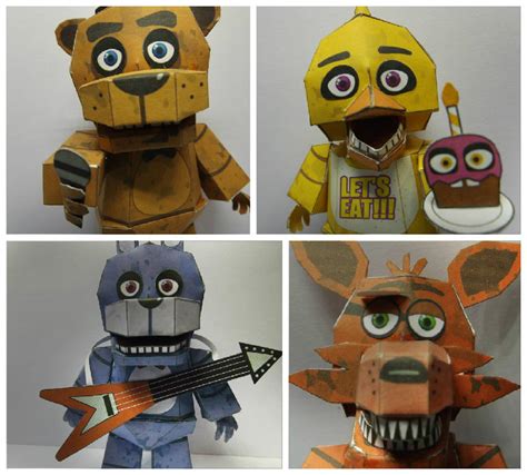 Five Nights At Freddys Papercraft Updates By Adogopaper On Deviantart