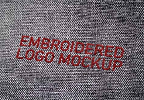Premium Psd Embroidered Logo Mockup