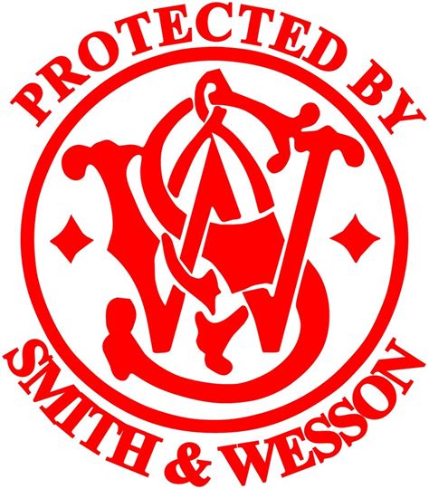 Smith And Wesson Sticker Decal Logo Protected Size And Etsy