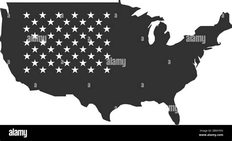 50 Estrellas De Estados Unidos En El Mapa De Eeuu Dentro Ejemplo De