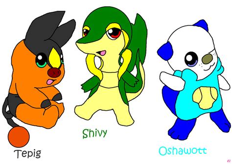 The 5th Gen Starters By Eveey1 On Deviantart