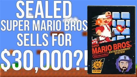 Sealed Super Mario Bros For NES Sells For OVER 30 000 RGT 85 YouTube