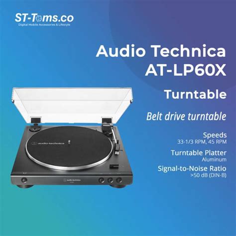 Jual Audio Technica At Lp60 Fully Automatic Belt Drive Stereo Turntable