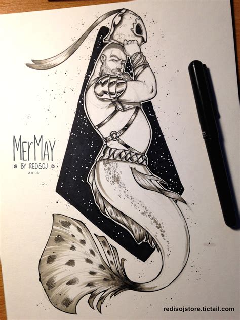 Mermay 2016 By Redisoj© On Behance In 2020 Mermaid Art Book Art