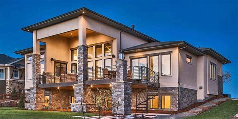 2 bedroom house plans with basement. New Modern Prairie Mountain Style Home with Finished ...