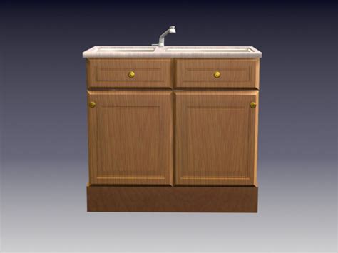 Kitchen Sink Cabinet 3d Model 3d Studio3ds Max Files Free Download