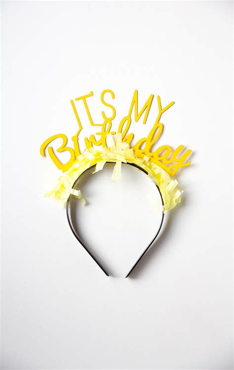 Birthday Headband Its My Birthday Bracket