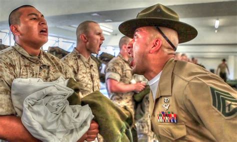 Marine Corps Boot Camp Recruits Meet Drill Instructors Aiirsource