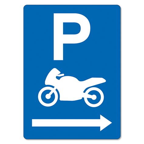 Motorcycle Parking Sign Right Arrow The Signmaker