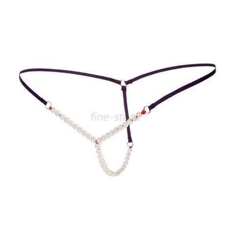 women open crotch pearl thongs g string v string panties knickers underwear f69 ebay