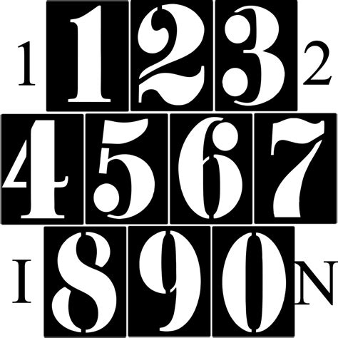 Large Number Stencils 12 Inch Set 0 9 Address Number