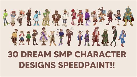⚔️💿 Drawing 30 Dream Smp Designs Challenge Speedpaint 💿⚔️ Youtube