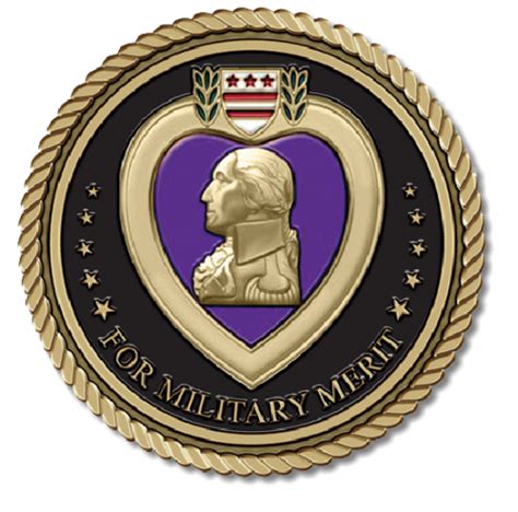 Purple Heart Bronze Medallion Commemorative Medallions Etched Brass