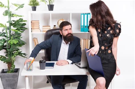 Premium Photo Coworkers Communicate Solving Business Tasks Working