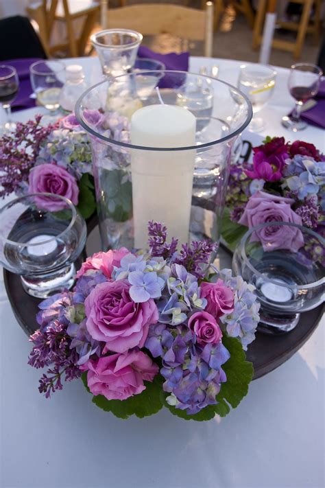 Isari Flower Studio And Event Design Wedding Table Flowers Purple