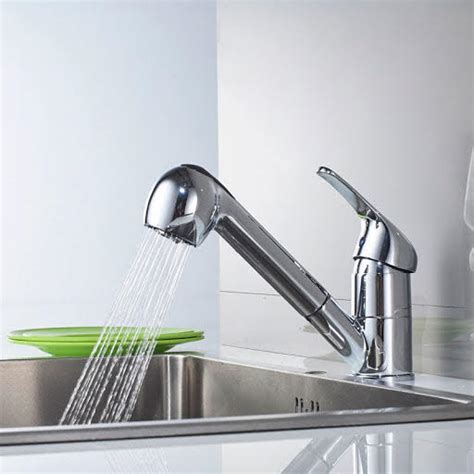 Essentials Kitchen Mixer Tap With Pull Out Spray Chrome