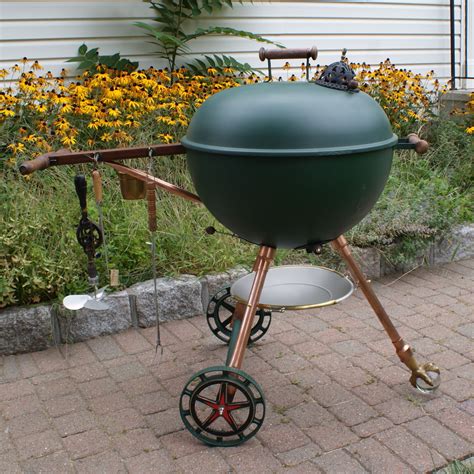 You will surely like this diy barbecue grill table! Steampunk Weber Grill | Charcoal bbq grill, Bbq table, Diy bbq