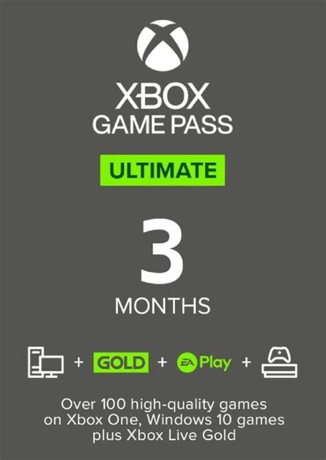 3 Month Xbox Game Pass Ultimate Xbox Onepc Cdkeys