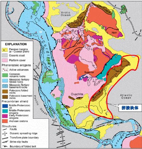 Geological Map Of North America