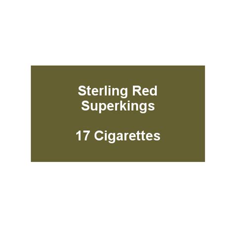 Sterling Red Superkings 1 Pack Of 17 Cigarettes 17