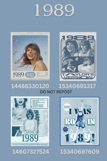 1989 taylor swift bloxburg decals | Preppy decal, Bloxburg decals codes