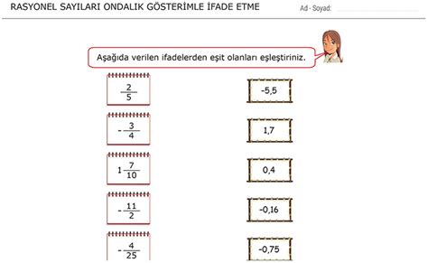 7. Sınıf - Rasyonel Sayıları Ondalık Gösterimle İfade Etme - Matematik
