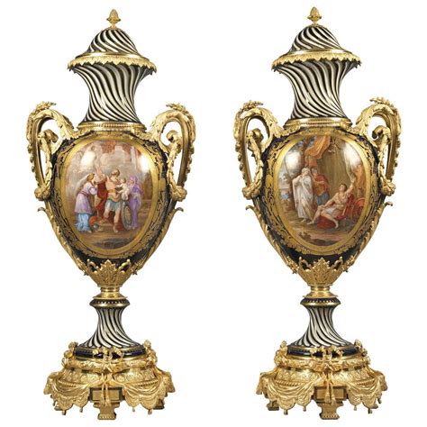 Pair Of Sèvres Style Porcelain Vases French Circa 1880 For Sale At 1stdibs