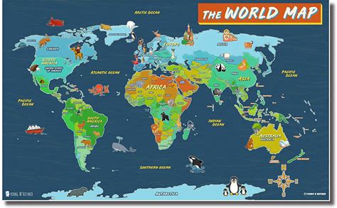 Large World Map Printable For Kids